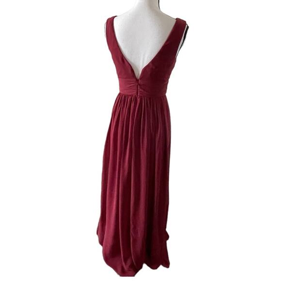 New ~  DESSY COLLECTION ~ Gorgeous Burgundy full length dress- sz 2R FALL - Picture 7 of 8